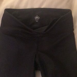 Alo high waist gathered black leggings